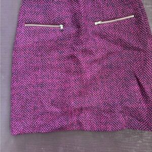 Elegant Pink Herringbone Skirt